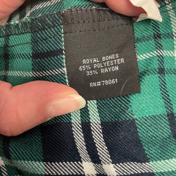 Royal bones by Tripp Y2K Plaid Green Skirt size XL - Picture 4 of 4